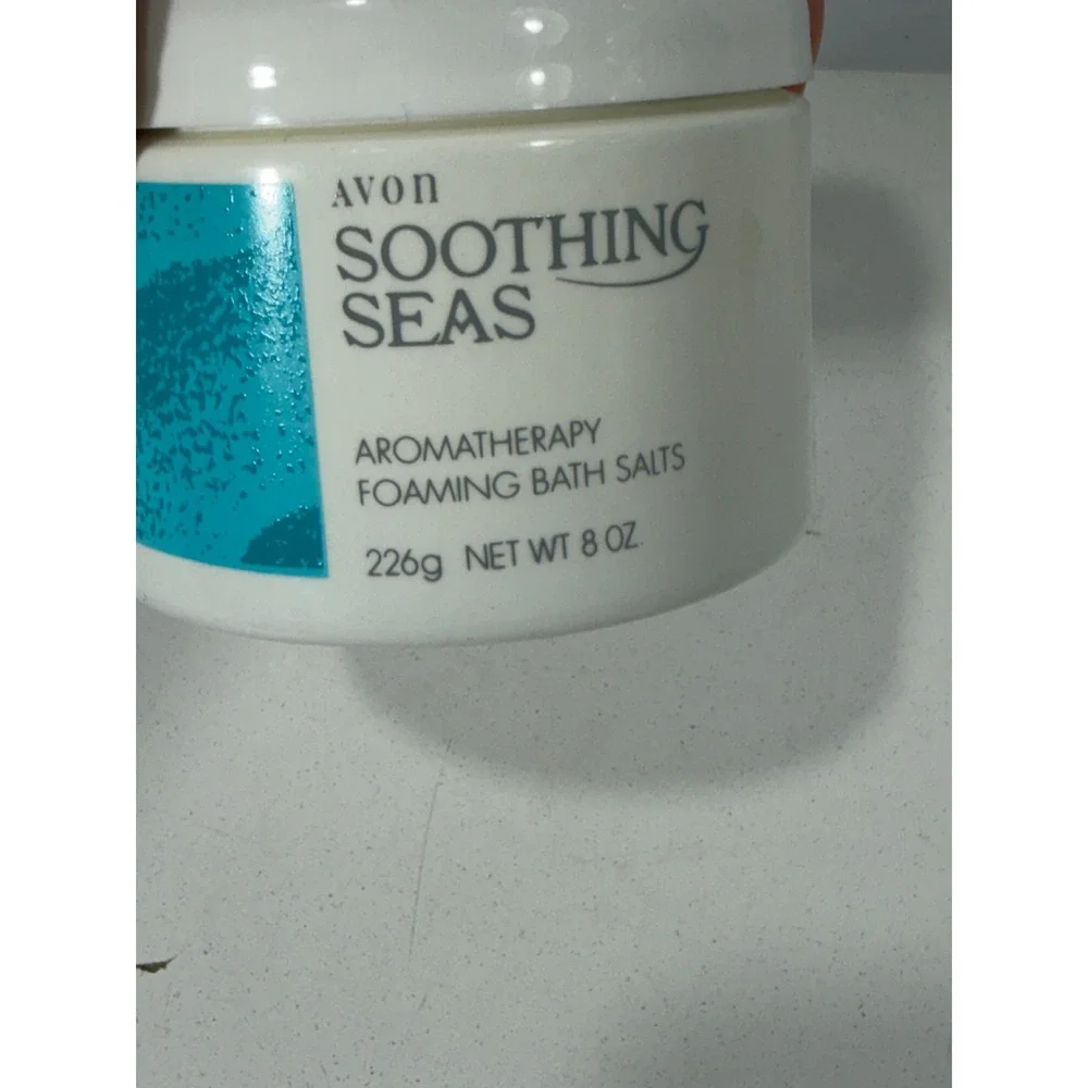 Vintage Avon Soothing Sea Aromatherapy Foaming Bath Salts 8oz 1994 Caribbean Sea